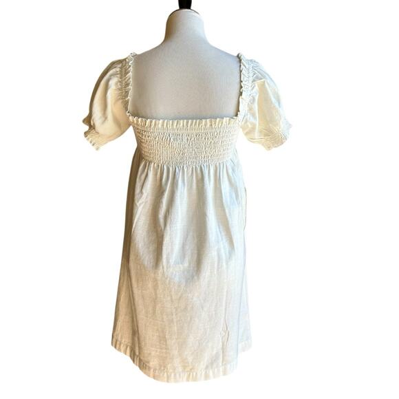 NWT Faherty Ramona Smocked Organic Cotton Dress sz xs - Picture 6 of 7